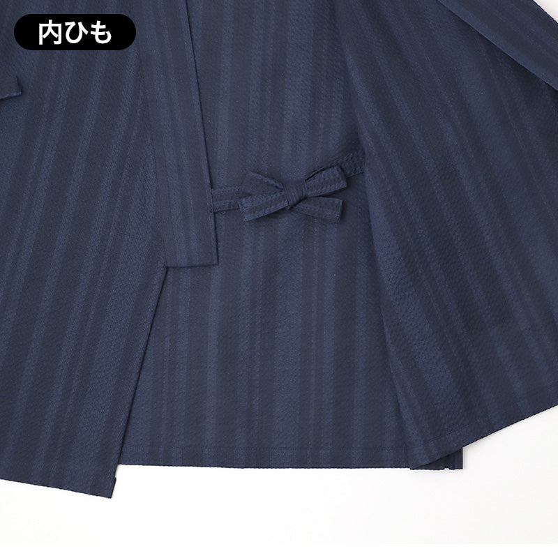しじら 甚平 メンズ 綿混 ルームウェア 部屋着 上下セット 夏用 夏服 パジャマ M L LL 半袖 和風 和装 肌離れ ウエストゴム ウエストひも ゴム取替口 風呂上がり 寝間着 寝巻き ナイトウェア リラックス ワンマイル 夏祭り 父の日 敬老の日 ギフト
