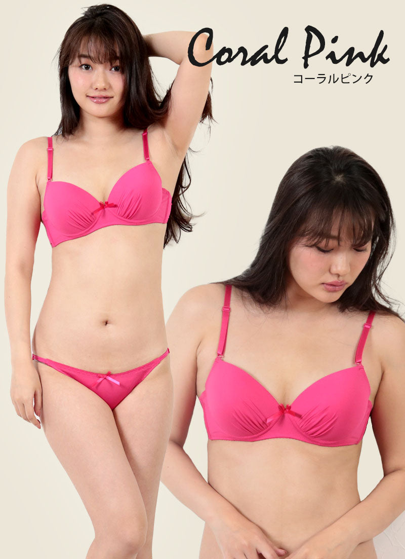 ブラジャー ショーツ セット 脇肉 盛りブラ 谷間 モールドカップブラ モールドブラ A70～D85 下着 レディース ブラショーツ ブラショーツセット 上下 インナー