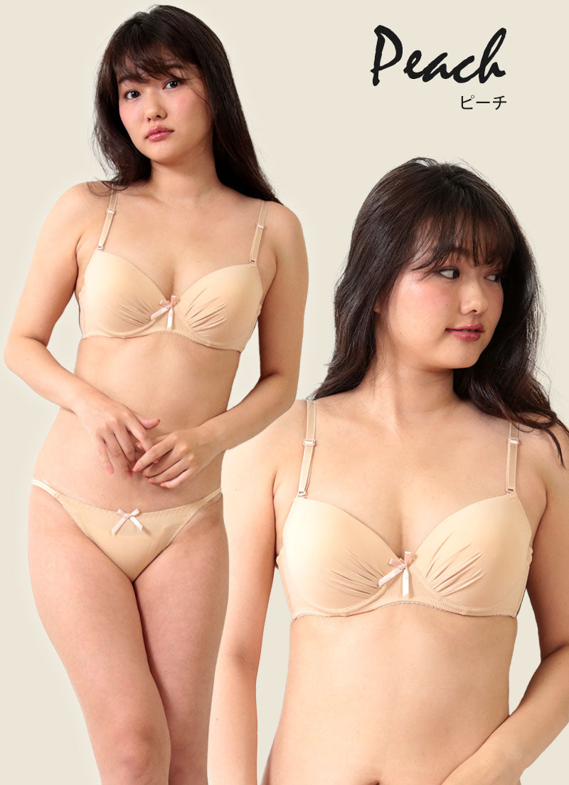 ブラジャー ショーツ セット 脇肉 盛りブラ 谷間 モールドカップブラ モールドブラ A70～D85 下着 レディース ブラショーツ ブラショーツセット 上下 インナー