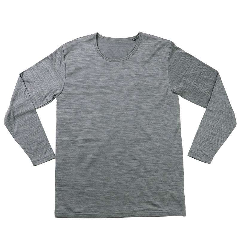 メンズ インナー 暖かい あったか 長袖 裏起毛 防風 インナー 丸首 ゴルフ 防寒 アンダーシャツ アウトドア 紳士 黒 グレー 紫 青 迷彩 M～LL ツーリング あたたかい レジャー 外仕事 ウィンタースポーツ ブリーズテックス M L LL