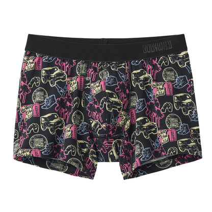ボディワイルド 綿 ベア天 ボクサーブリーフ メンズ 前閉じ グンゼ M L 下着 パンツ インナー 男性用 ボクサー 綿混 ストレッチ 快適 フィット おしゃれ グラフィック デザイン ブランド 人気 シンプル アンダーウェア デイリー ギフト プレゼント オールシーズン