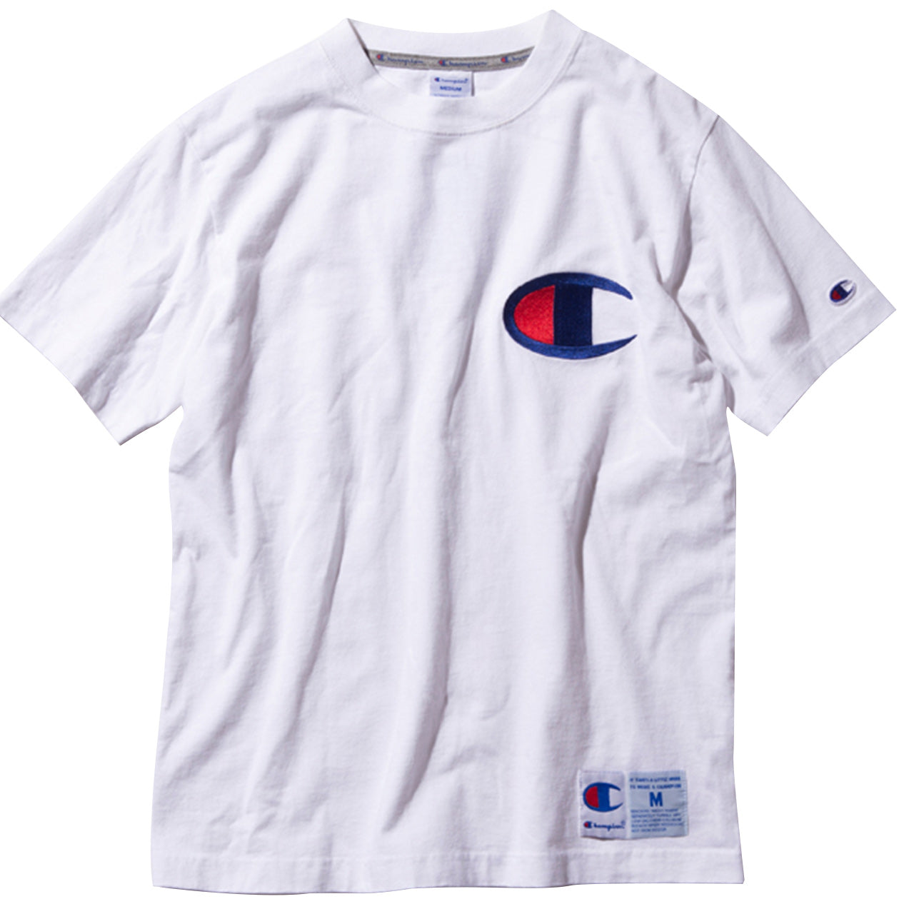 Champion Tシャツ メンズ 半袖 S～XL (男性 紳士 左胸刺繍 シャツ インナー チャンピオン 綿100%) (在庫限り)