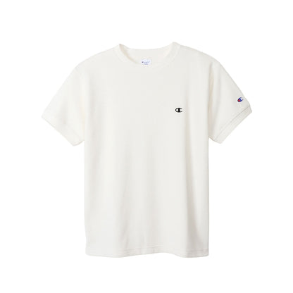 Champion Tシャツ メンズ 半袖 紳士 ウエア シャツ トップス S M L XL チャンピオン パイル生地 ロゴ シンプル ジム (在庫限り)