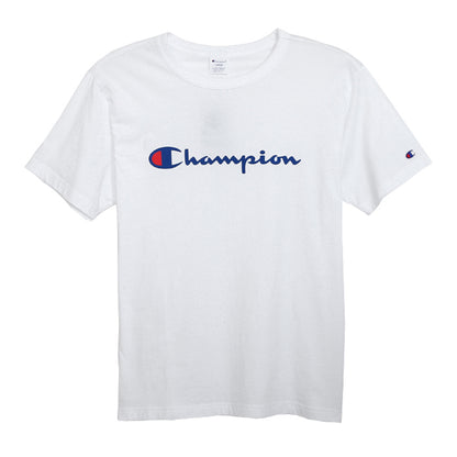 Champion メンズ 丸首 半袖Tシャツ (S～XL)(ベーシック チャンピオン ブランド 紳士 半袖シャツ 綿100% 大きいサイズあり) (在庫限り)