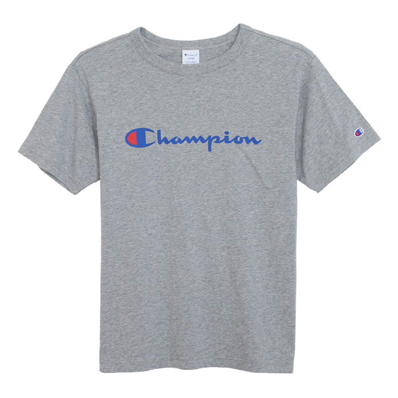 Champion メンズ 丸首 半袖Tシャツ (S～XL)(ベーシック チャンピオン ブランド 紳士 半袖シャツ 綿100% 大きいサイズあり) (在庫限り)