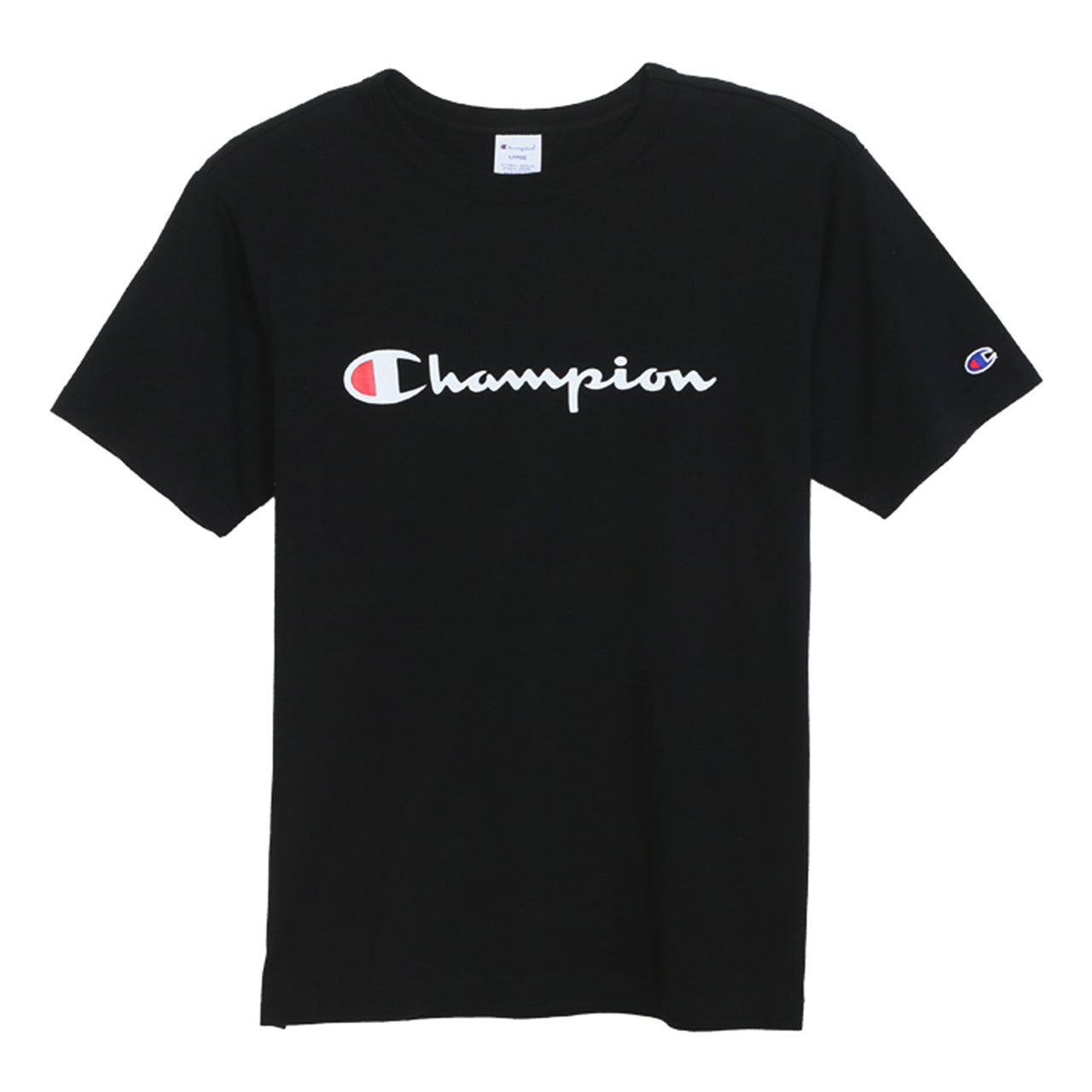 Champion メンズ 丸首 半袖Tシャツ (S～XL)(ベーシック チャンピオン ブランド 紳士 半袖シャツ 綿100% 大きいサイズあり) (在庫限り)