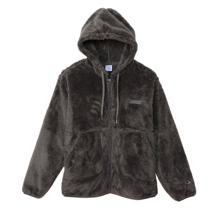 Champion ジップフードフリースジャケット M～XL (メンズ レディース パーカー ふわふわ もこもこ) (送料無料) (在庫限り)