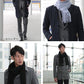 カシミヤ100% 織物無地マフラー メンズ フリーサイズ (カシミヤ マフラー カシミヤ100 カシミア 男 防寒 薄手 大判マフラー ギフト プレゼント arcadiarca) (送料無料) (在庫限り)