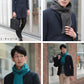 カシミヤ100% 織物無地マフラー メンズ フリーサイズ (カシミヤ マフラー カシミヤ100 カシミア 男 防寒 薄手 大判マフラー ギフト プレゼント arcadiarca) (送料無料) (在庫限り)