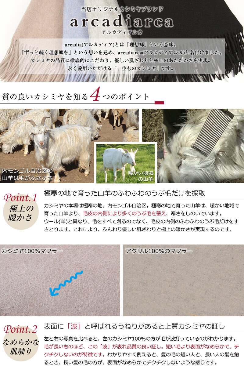 カシミヤ100% 織物無地マフラー メンズ フリーサイズ (カシミヤ マフラー カシミヤ100 カシミア 男 防寒 薄手 大判マフラー ギフト プレゼント arcadiarca) (送料無料) (在庫限り)