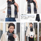 カシミヤ100% チェック柄マフラー レディース フリーサイズ (カシミア カシミヤ100% カシミア100% キャメル ブルー カシミヤマフラー プレゼント クリスマス ギフト 秋冬 かわいい) (在庫限り)