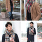 アルカディアルカ カシミヤ100% チェック柄ストール メンズ フリーサイズ (カシミア カシミヤ100% カシミア100% 大判マフラー 防寒 プレゼント バレンタイン クリスマス 秋冬) (送料無料) (在庫限り)