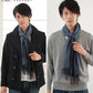 カシミヤ100% メンズ グラデーションストール フリーサイズ (カシミヤ ストール カシミア マフラー 大判 男 防寒 カシミヤ100 薄手 ギフト プレゼント arcadiarca) (在庫限り)