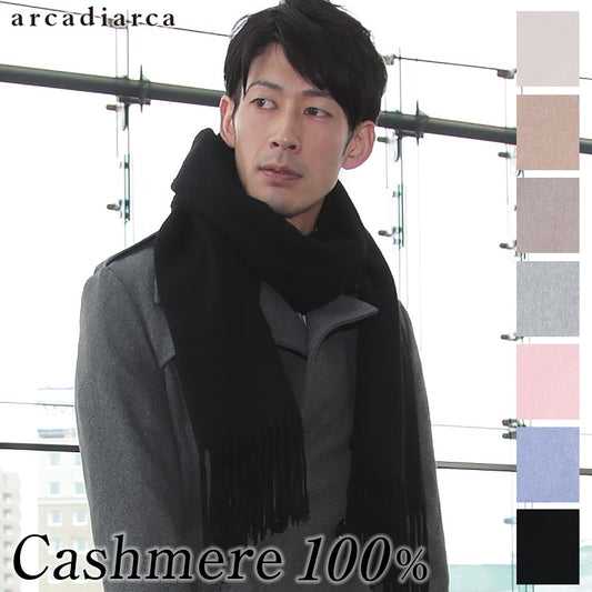 カシミヤ100% ストール 無地 メンズ 大判 マフラー カシミヤ カシミア フリーサイズ 冬 雑貨 ファッション 防寒 暖かい シンプル 男性 プレゼント 50代 60代 70代 ギフト クリスマス (送料無料) (在庫限り)