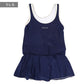 スクール水着 女の子 ワンピース ブラウジングワンピ CECIL McBEE セシルマクビー キッズ ジュニア 水着 ガールズ UVカット ゼッケン付き のびるゼッケン カップ取付可 140cm～170cm ストレッチ 黒 紺 学校用 授業用 プール