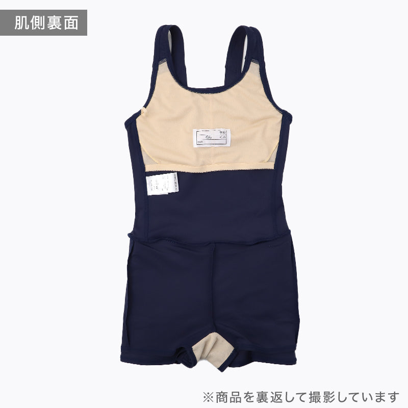 スクール水着 女の子 ワンピース Aライン キッズ ジュニア 水着 ガールズ スカート スパッツ付き 露出軽減 ゼッケン付き のびるゼッケン 120cm～170cm ナイロン混 ストレッチ 黒 紺 学校用 授業用 プール