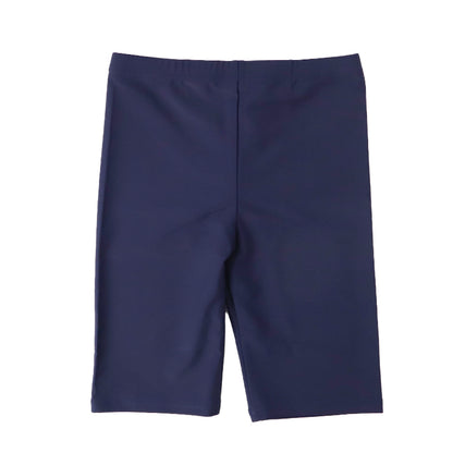 スクール水着 男の子 ロングパンツ カイパン 海パン キッズ ジュニア 水着 スイムパンツ 2WAY ストレッチ UVカット UPF50+ 紫外線カット ゼッケン付き 120cm～170cm ウエスト調節ヒモ 紺 学校用 授業用 プール