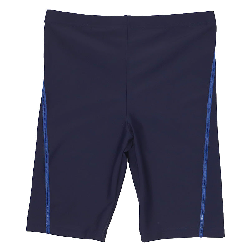 スクール水着 男の子 ロング丈 サイドステッチ 学校水着 キッズ ジュニア 水泳授業 120-170cm プール授業 ストレッチ ゼッケン付き アイロンゼッケン 裏地付き 子供用 スイムウェア 水着 学校用 プール用品 小学生 中学生 プール学習 シンプル