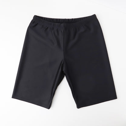 スクール水着 男の子 ロングパンツ ルーズフィット キッズ ジュニア 水着 スイムパンツ ロング丈 ゆったり 幅広 体型カバー ウエスト調節ヒモ ストレッチ 120cm～170cm 学校用 授業用 プール 黒 紺