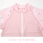ラッシュガード キッズ シマエナガ 女の子 長袖 水着 ジュニア UVカット UPF50+ 紫外線カット ストレッチ ポリエステル混 かわいい 鳥柄 プール 海 水遊び 120cm～140cm 子供 日焼け対策 ピンク グリーン ブルー アイボリー