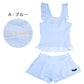 キッズ 水着 女の子 タンキニ セパレート CECIL McBEE セシルマクビー ガールズ ジュニア フリル タンクトップ スイムウェア かわいい 無地 120cm～140cm ブルー パープル プール 海 水遊び 夏用 レジャー