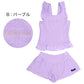キッズ 水着 女の子 タンキニ セパレート CECIL McBEE セシルマクビー ガールズ ジュニア フリル タンクトップ スイムウェア かわいい 無地 120cm～140cm ブルー パープル プール 海 水遊び 夏用 レジャー