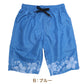 サーフパンツ キッズ 男の子 PIKO ピコ HAWAIIAN LONGBOARD WEAR フラワー柄 水着 海パン スイムパンツ ボーイズ ジュニア ポリエステル ウエスト調節ヒモ 140cm～160cm ブラック ブルー プール 海 水遊び 夏用
