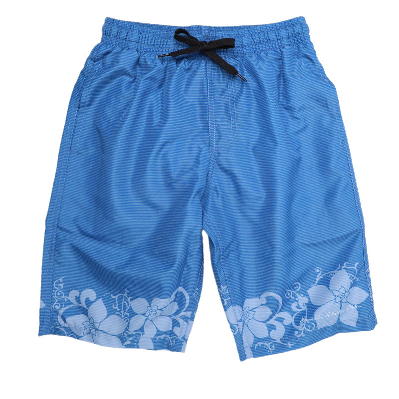 サーフパンツ キッズ 男の子 PIKO ピコ HAWAIIAN LONGBOARD WEAR フラワー柄 水着 海パン スイムパンツ ボーイズ ジュニア ポリエステル ウエスト調節ヒモ 140cm～160cm ブラック ブルー プール 海 水遊び 夏用