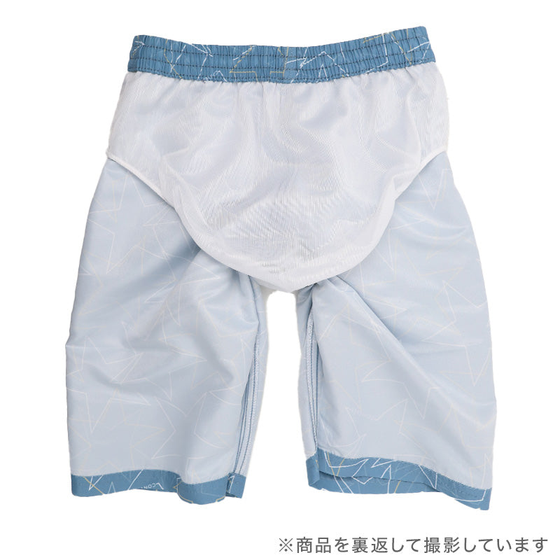 サーフパンツ キッズ 男の子 CONVERSE コンバース スター柄 水着 海パン スイムパンツ ボーイズ ジュニア ポリエステル ウエスト調節ヒモ ブラック ブルー 140cm～160cm プール 海 水遊び 夏用 レジャー