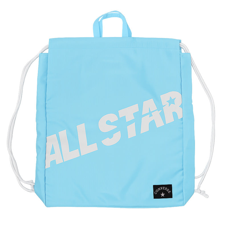 ナップサック CONVERSE コンバース キッズ 子供 男の子 女の子  W36×H44×D7cm ポリエステル お名前スペース付き 体操服袋 体操着袋 巾着リュック プールバッグ スイムバッグ 習い事 通学 通園 小学生 ブラック ネイビー ベージュ サックス