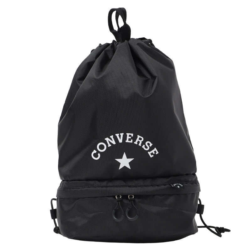 ソフトボンザック CONVERSE コンバース キッズ 子供 男の子 女の子  W39×H42×D16cm 2層式 ナップサック プールバッグ スイムバッグ リュック ボンサック お名前タグ付き Wファスナー セパレート収納 水泳バッグ 水泳用品 体操服入れ 着替え袋