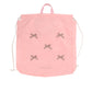 プールバッグ キッズ 女の子 ナップサック CECIL McBEE セシルマクビー リボン 大きめ 巾着バッグ 水泳バッグ スイムバッグ 体操服入れ 体操着入れ 水着入れ お名前スペース 紐調節可 W36×H44×D7 ポリエステル ブラック ピンク サックス 学校用