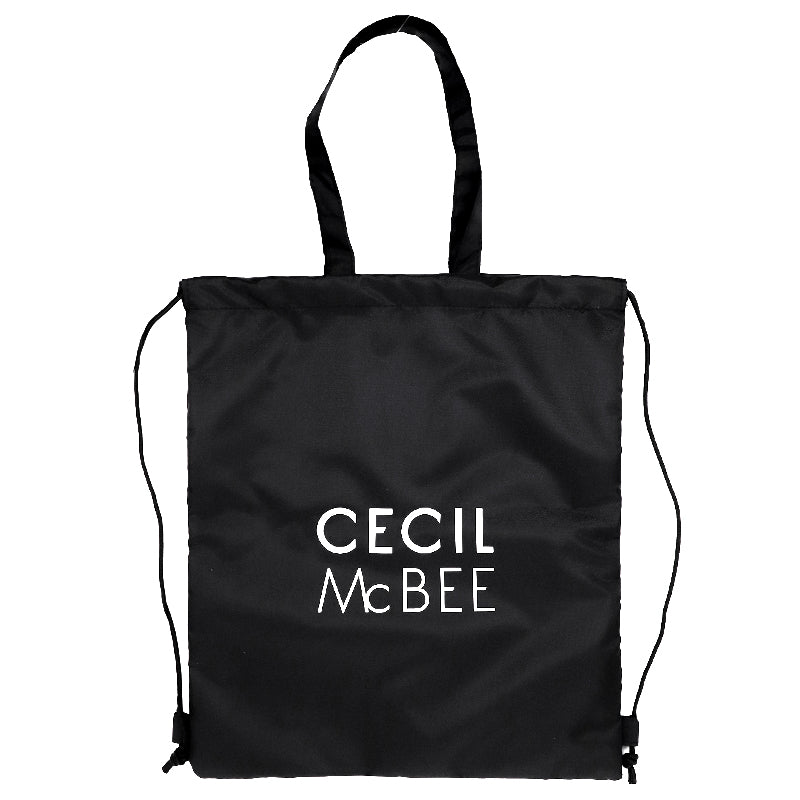 プールバッグ キッズ 女の子 ナップサック 2WAY トートバッグ CECIL McBEE セシルマクビー ショルダーバッグ 大きめ 体操服入れ 水着入れ お名前スペース 紐調節可 ポリエステル ブラック ベージュ ピンク W38×H44cm 学校用 水泳授業