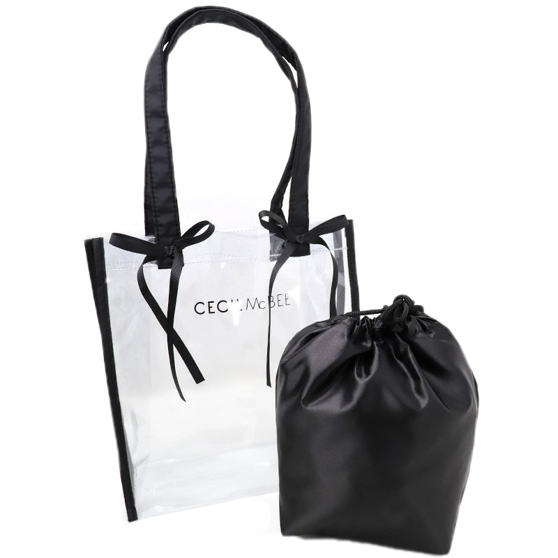 プールバッグ キッズ 女の子 トートバッグ CECIL McBEE セシルマクビー 内袋付き ビニールバッグ 水泳バッグ スイムバッグ ガールズ 子供用 ポリエステル 塩化ビニル樹脂 ブラック ピンク サックス W28×H30×D12 学校用 プール 海 水遊び 夏用