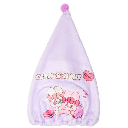 タオルキャップ ESTHER BUNNY Little エスターバニー リトル キッズ 子供 ヘアキャップ キャップタオル タオル帽子 プールタオル ポリエステル キャラクター かわいい 約W23×H40cm ベージュ サックス ブルー お風呂上がり スイミング 水泳
