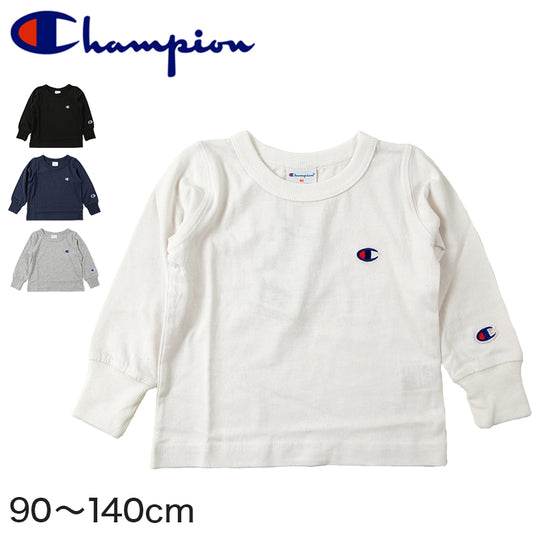 チャンピオン キッズ 長袖Tシャツ 90cm～140cm (Champion ジュニア ロゴ ) (在庫限り)