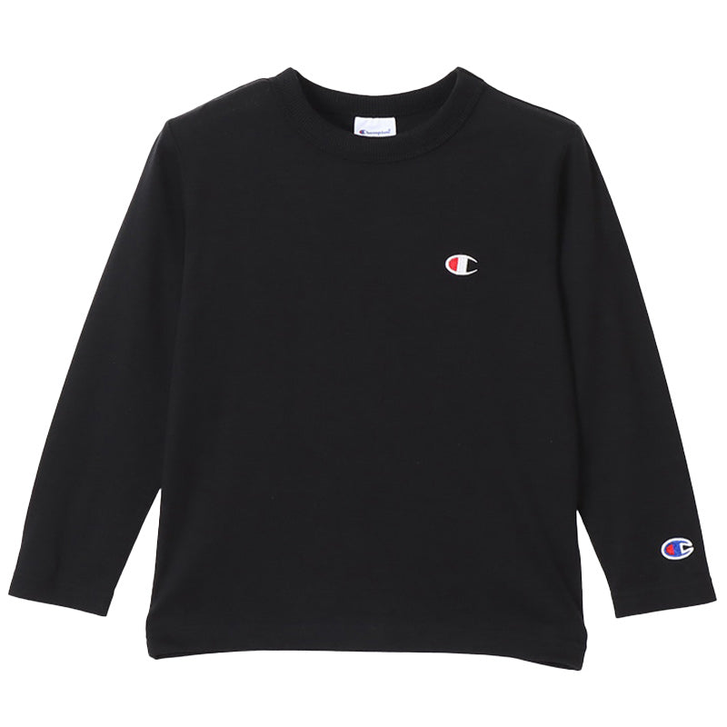 チャンピオン キッズ 綿100% 長袖 Tシャツ 丸首 130 140 150 160 子ども 子供 男子 女子 Champion ジュニア ロゴ
