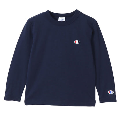 チャンピオン キッズ 綿100% 長袖 Tシャツ 丸首 130 140 150 160 子ども 子供 男子 女子 Champion ジュニア ロゴ