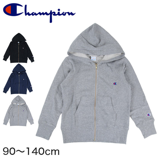 チャンピオン キッズ スウェット パーカー 90cm～140cm (Champion 綿100％ ロゴ 子供服 男の子 女の子 アウター) (在庫限り)