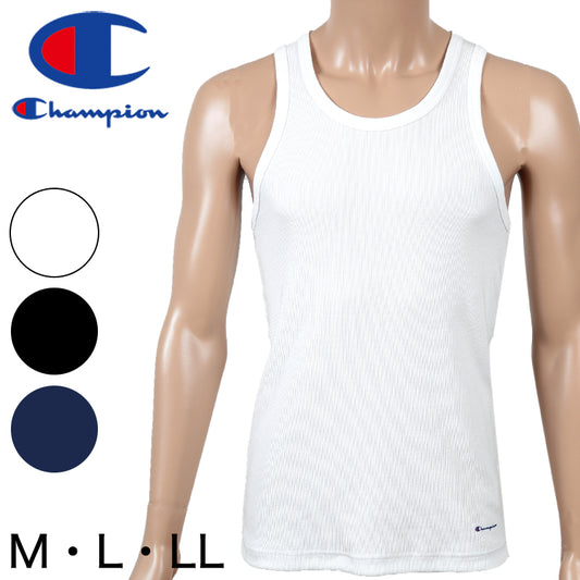 Champion リブタンクトップ メンズ M～LL (チャンピオン タンクトップ ランニング シャツ 吸汗 下着 肌着 速乾 ドライ 通気性 スポーツ M L LL) (在庫限り)