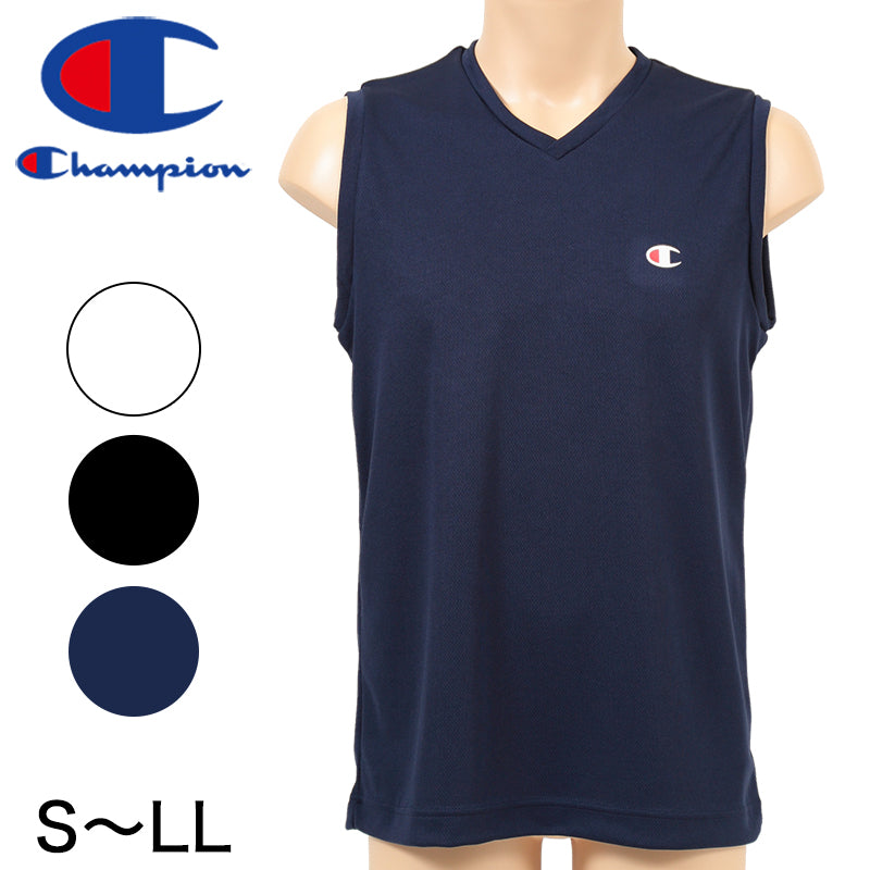 Champion メッシュVネックサーフシャツ S～LL (チャンピオン シャツ 吸汗速乾 ドライ 通気性 スポーツ) (在庫限り)