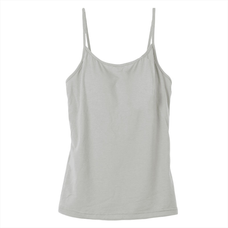 カップ付き キャミソール レディース ブラトップ 綿素材使用 綿混 無地 シンプル ベーシック 楽 ゆったり 重ね着 インナー リラックス ヨガ 下着 春 夏 秋 黒 白 グレー ベージュ 青 茶 M L LL
