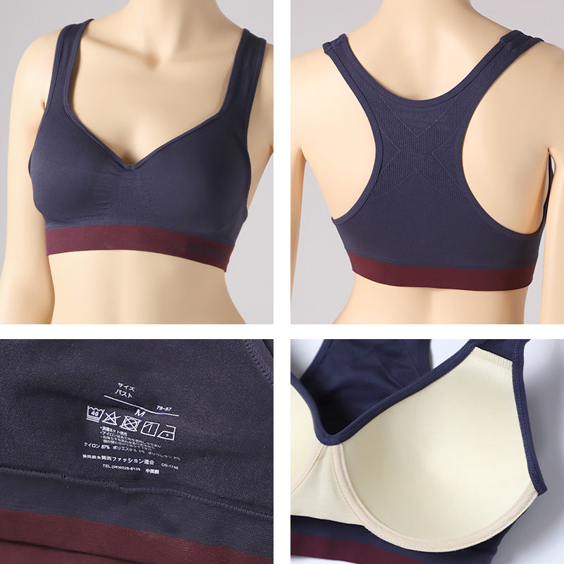 レディース スポーツブラ ハーフトップ ノンワイヤーブラ ブラジャー M L LL スポブラ ヨガ ジョギング 運動 ダンス ブラ 下着 インナー Yバック ランニング
