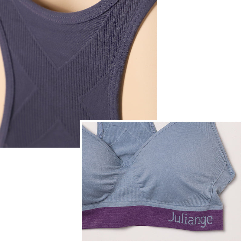 レディース スポーツブラ ハーフトップ ノンワイヤーブラ ブラジャー M L LL スポブラ ヨガ ジョギング 運動 ダンス ブラ 下着 インナー Yバック ランニング