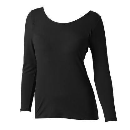 カップ付き 長袖 インナー 起毛 あったか レディース M L LL 暖かい なめらか リラックス アンダーウェア 女性 肌着 下着 無地 30代 40代 50代 60代 冬 寒さ対策 冷え対策 冷え取り