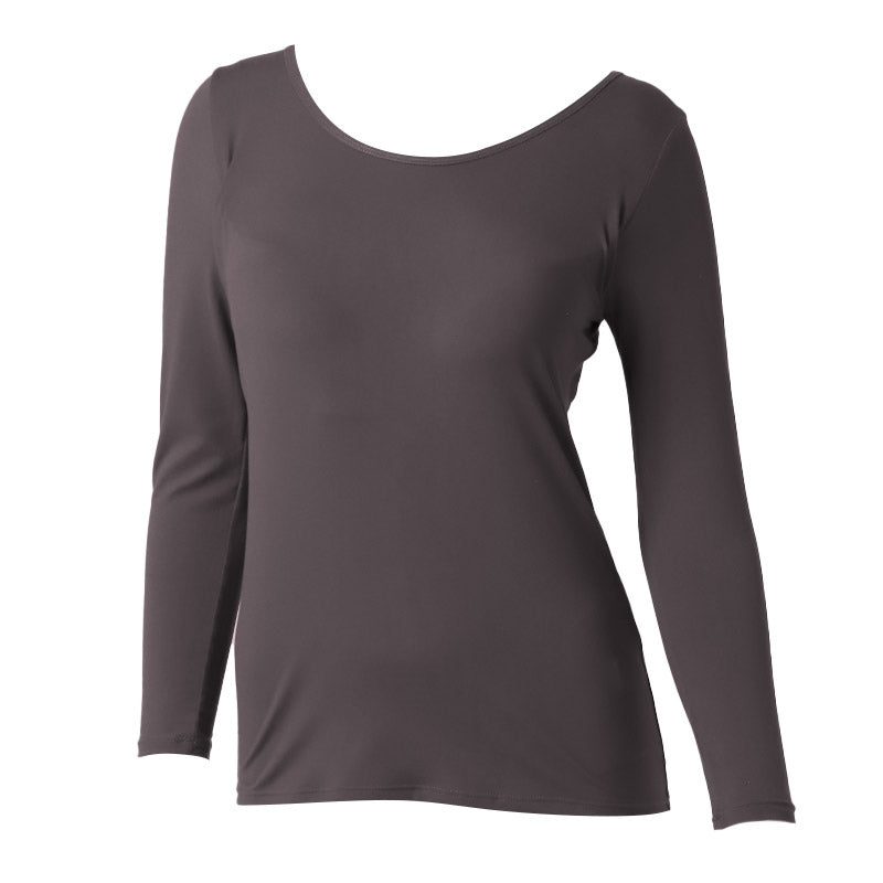 カップ付き 長袖 インナー 起毛 あったか レディース M L LL 暖かい なめらか リラックス アンダーウェア 女性 肌着 下着 無地 30代 40代 50代 60代 冬 寒さ対策 冷え対策 冷え取り