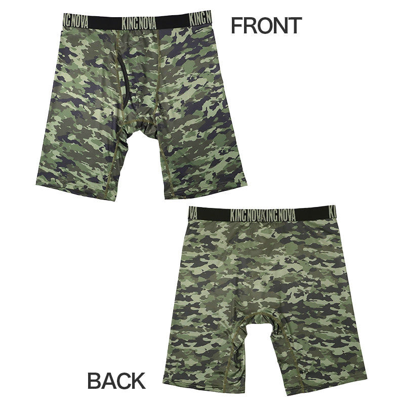 メンズ ボクサーパンツ ボクサー パンツ ロング丈 大きいサイズ 3L 4L 5L 6L インナー 下着 男性用 5分丈 前あき 前開き 大寸 キングサイズ ストレッチ 動きやすい 快適 フィット デイリー 普段使い 派手 柄 迷彩 ボタニカル ヒョウ おしゃれ KING NOVA