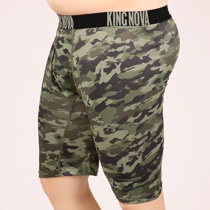 メンズ ボクサーパンツ ボクサー パンツ ロング丈 大きいサイズ 3L 4L 5L 6L インナー 下着 男性用 5分丈 前あき 前開き 大寸 キングサイズ ストレッチ 動きやすい 快適 フィット デイリー 普段使い 派手 柄 迷彩 ボタニカル ヒョウ おしゃれ KING NOVA