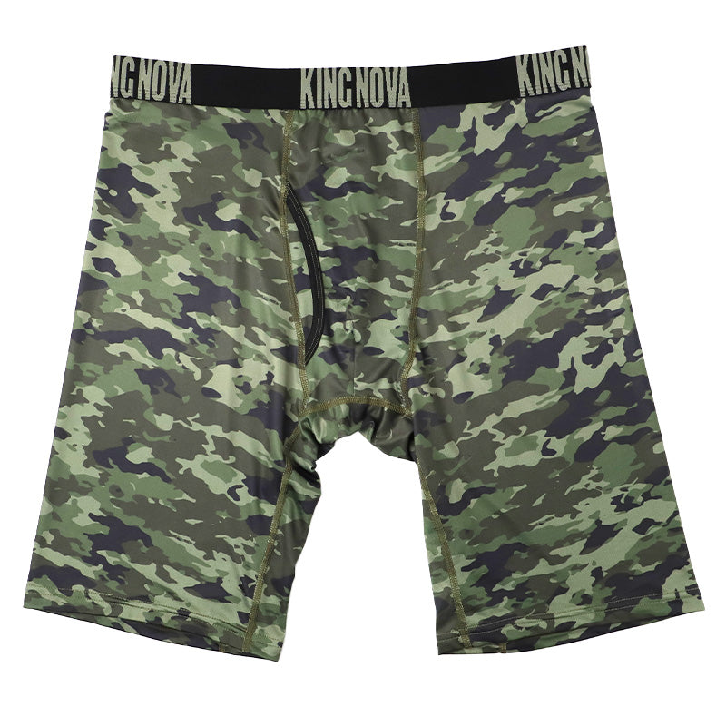 メンズ ボクサーパンツ ボクサー パンツ ロング丈 大きいサイズ 3L 4L 5L 6L インナー 下着 男性用 5分丈 前あき 前開き 大寸 キングサイズ ストレッチ 動きやすい 快適 フィット デイリー 普段使い 派手 柄 迷彩 ボタニカル ヒョウ おしゃれ KING NOVA