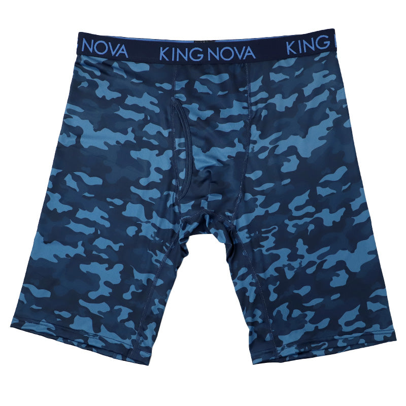 メンズ ボクサーパンツ ボクサー パンツ ロング丈 大きいサイズ 3L 4L 5L 6L インナー 下着 男性用 5分丈 前あき 前開き 大寸 キングサイズ ストレッチ 動きやすい 快適 フィット デイリー 普段使い 派手 柄 迷彩 ボタニカル ヒョウ おしゃれ KING NOVA